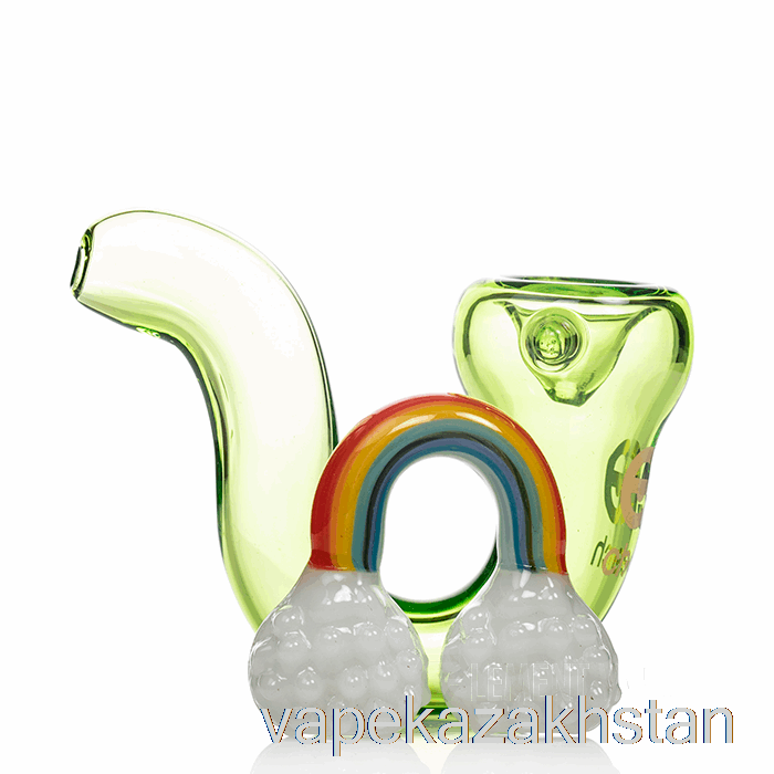 Vape Smoke Cheech Glass Rain 'n' Rainbows Hand Pipe Transparent Green